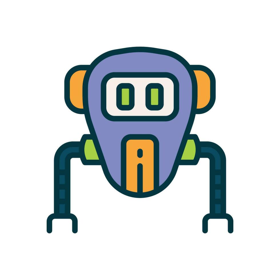space robot icon. vector line icon for your website, mobile, presentation, and logo design.