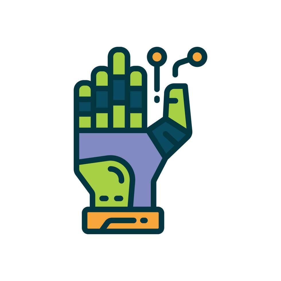 robotic hand icon. vector line icon for your website, mobile, presentation, and logo design.