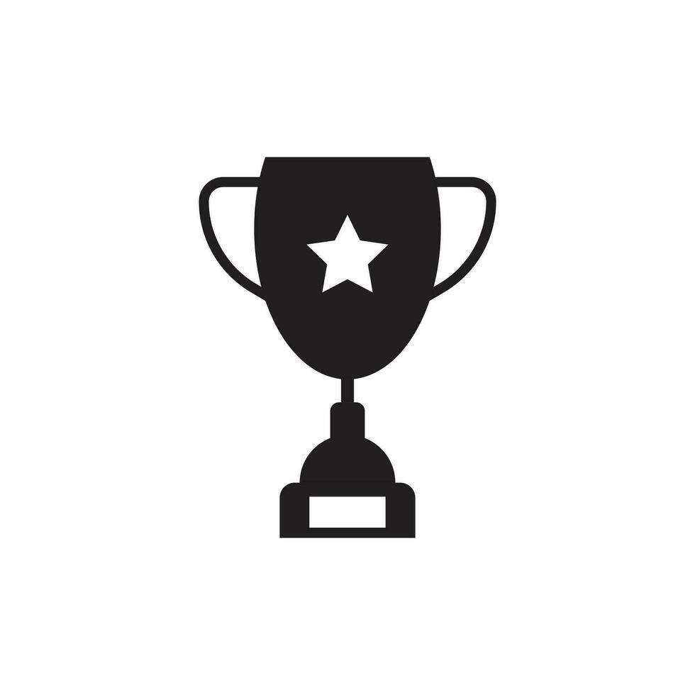 Championship trophy icon on white background. Educational, sports, trophy icon vector. vector