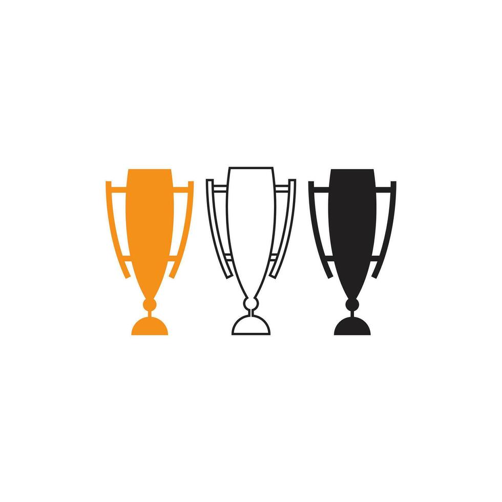 Championship trophy icon on white background. Educational, sports, trophy icon vector. vector
