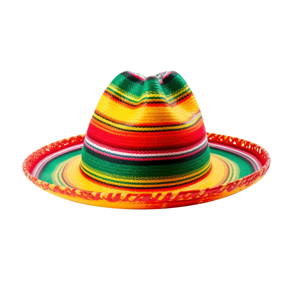 AI generated Cinco De Mayo hat isolated on transparent background. png