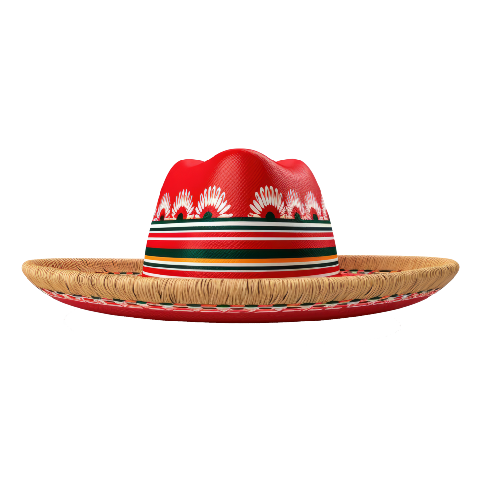 AI generated Cinco De Mayo hat isolated on transparent background. png