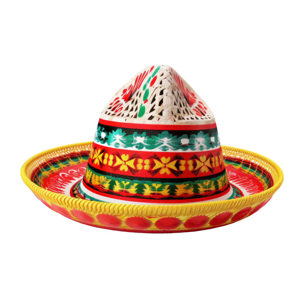 AI generated Cinco De Mayo hat isolated on transparent background. png