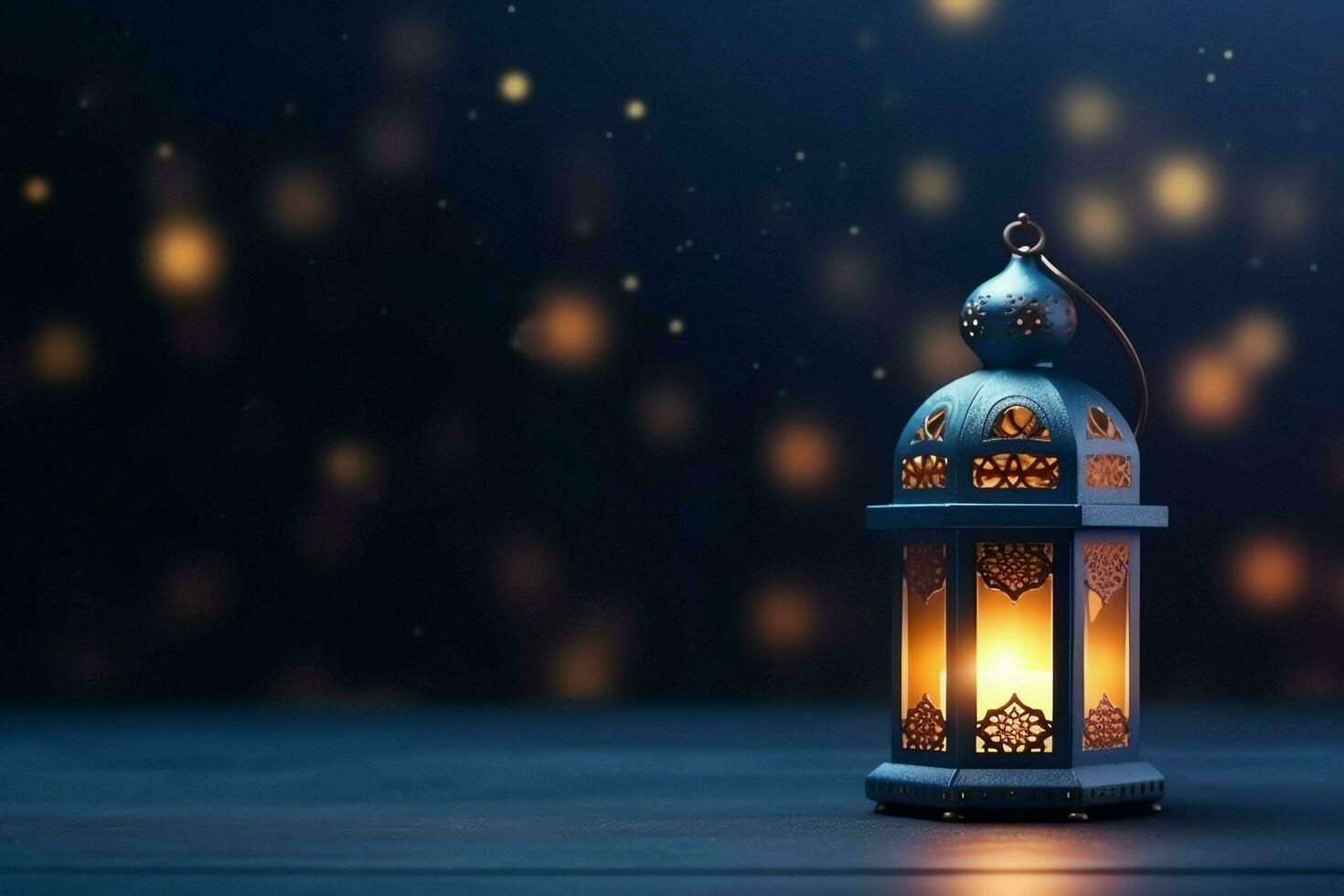 Eid mubarak and ramadan kareem greetings with islamic lantern and mosque. Eid al fitr background. Eid al fitr background of window concept by AI Generated photo