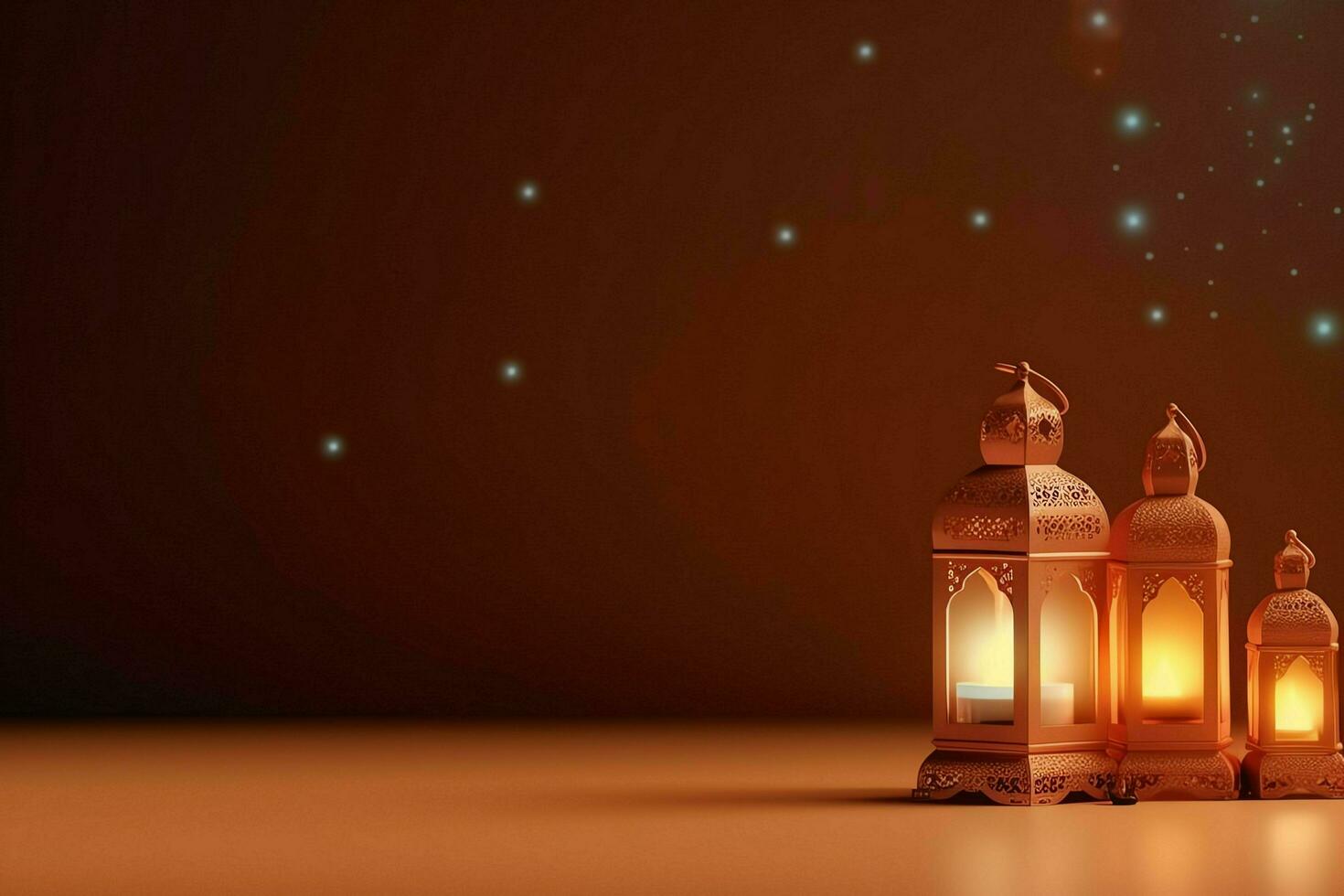 Eid mubarak and ramadan kareem greetings with islamic lantern and mosque. Eid al fitr background. Eid al fitr background of window concept by AI Generated photo