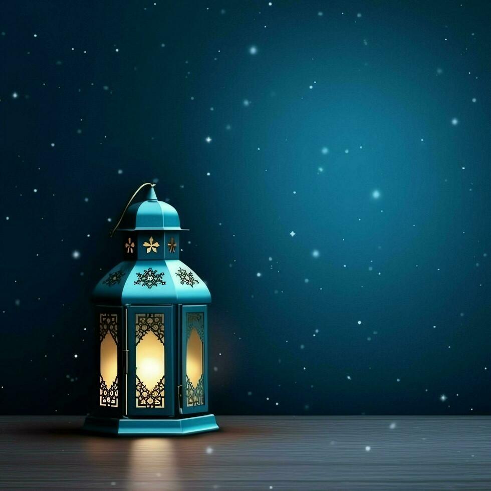 Eid mubarak and ramadan kareem greetings with islamic lantern and mosque. Eid al fitr background. Eid al fitr background of window concept by AI Generated photo