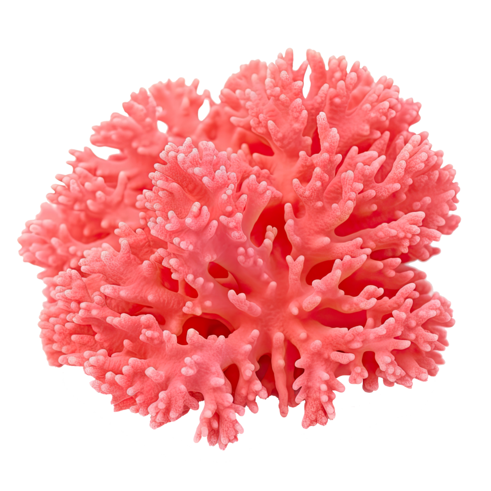 AI generated Vibrant Coral Isolated on Transparent Background png
