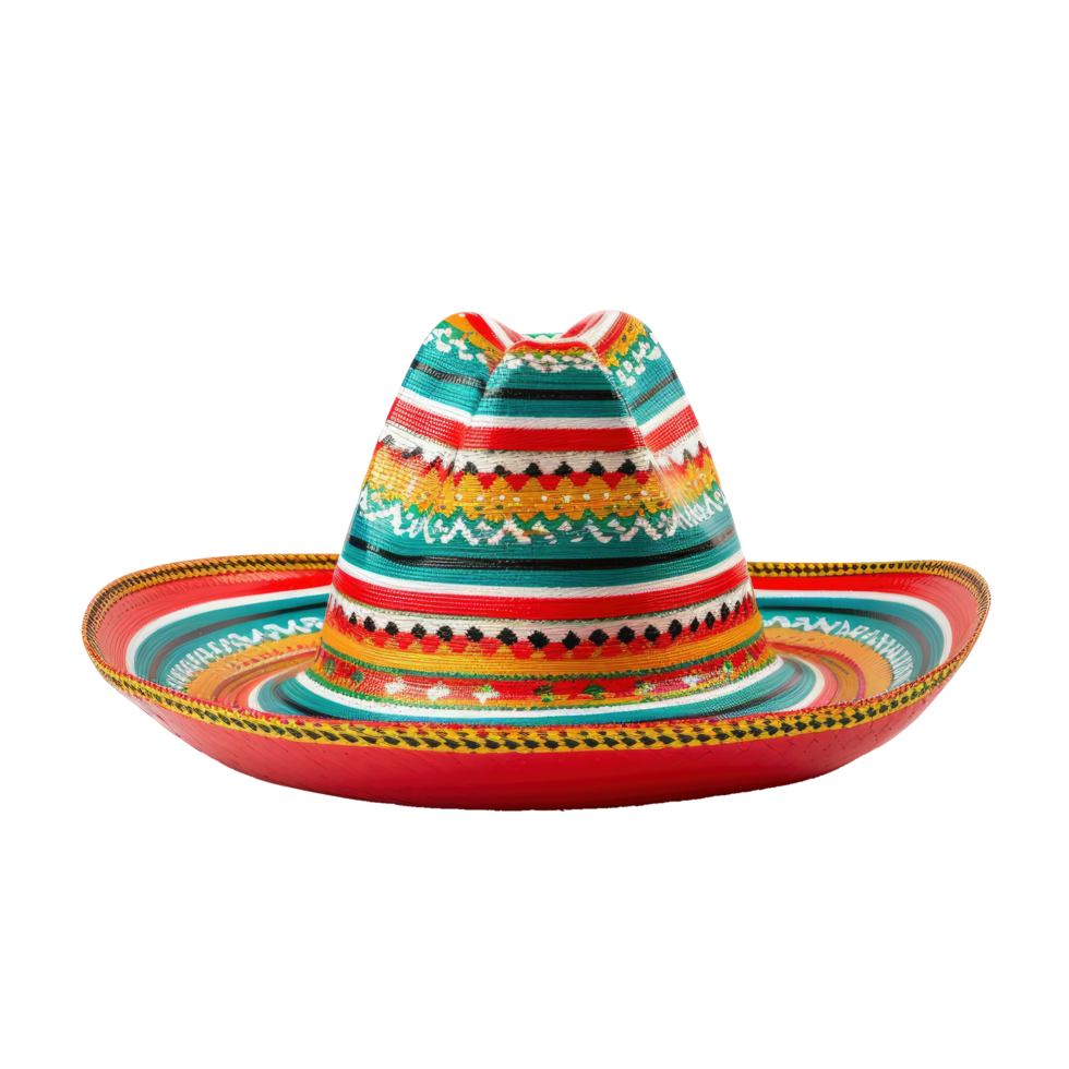 AI generated Cinco De Mayo hat isolated on transparent background. png