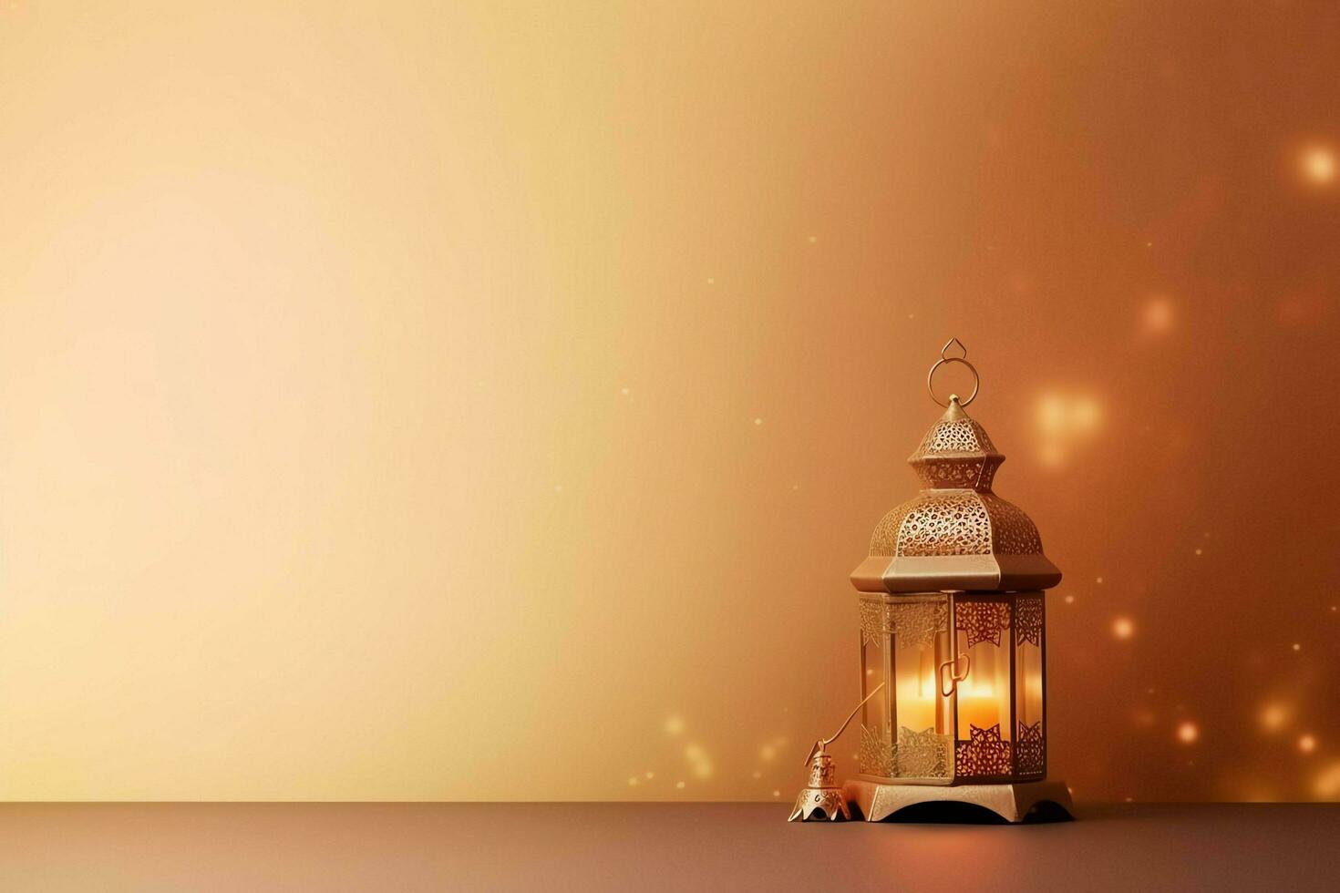 Eid mubarak and ramadan kareem greetings with islamic lantern and mosque. Eid al fitr background. Eid al fitr background of window concept by AI Generated photo