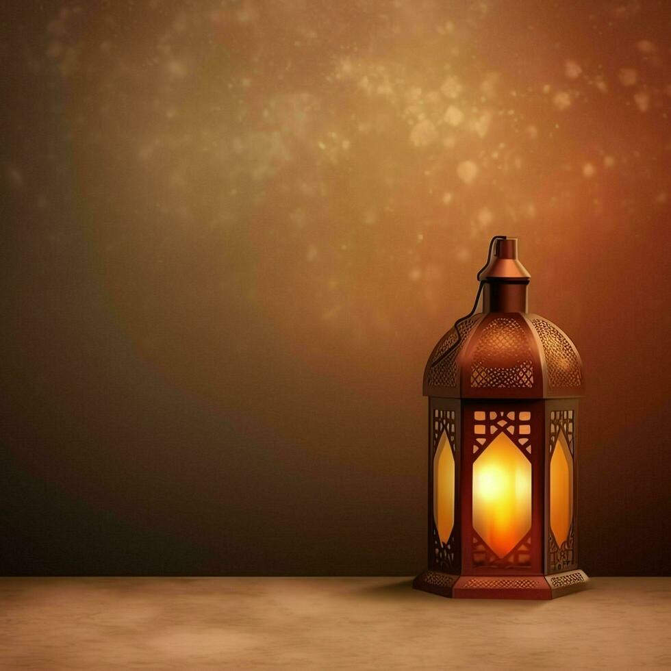 Eid mubarak and ramadan kareem greetings with islamic lantern and mosque. Eid al fitr background. Eid al fitr background of window concept by AI Generated photo