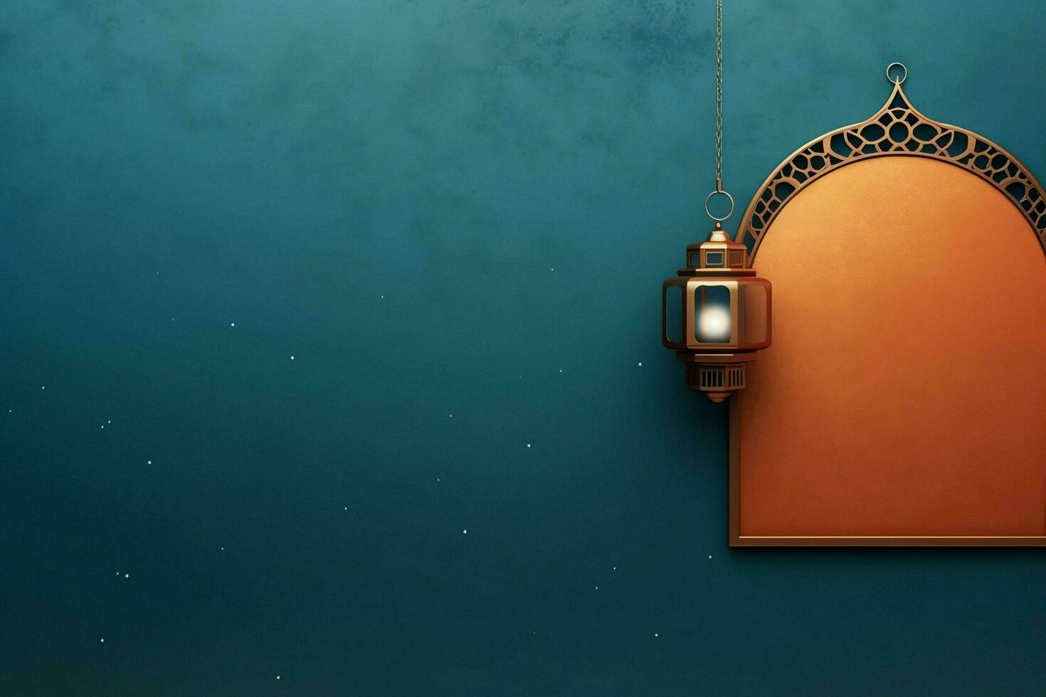 Eid mubarak and ramadan kareem greetings with islamic lantern and mosque. Eid al fitr background. Eid al fitr background of window concept by AI Generated photo