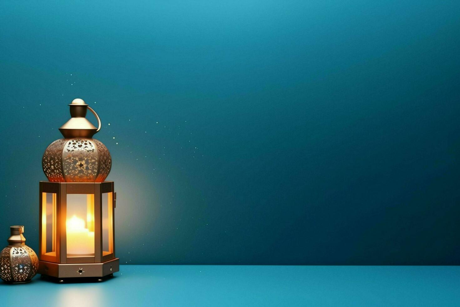 Eid mubarak and ramadan kareem greetings with islamic lantern and mosque. Eid al fitr background. Eid al fitr background of window concept by AI Generated photo