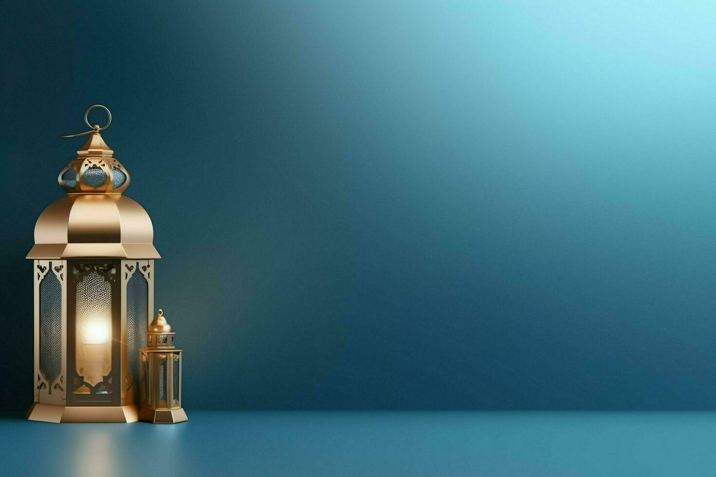 Eid mubarak and ramadan kareem greetings with islamic lantern and mosque. Eid al fitr background. Eid al fitr background of window concept by AI Generated photo