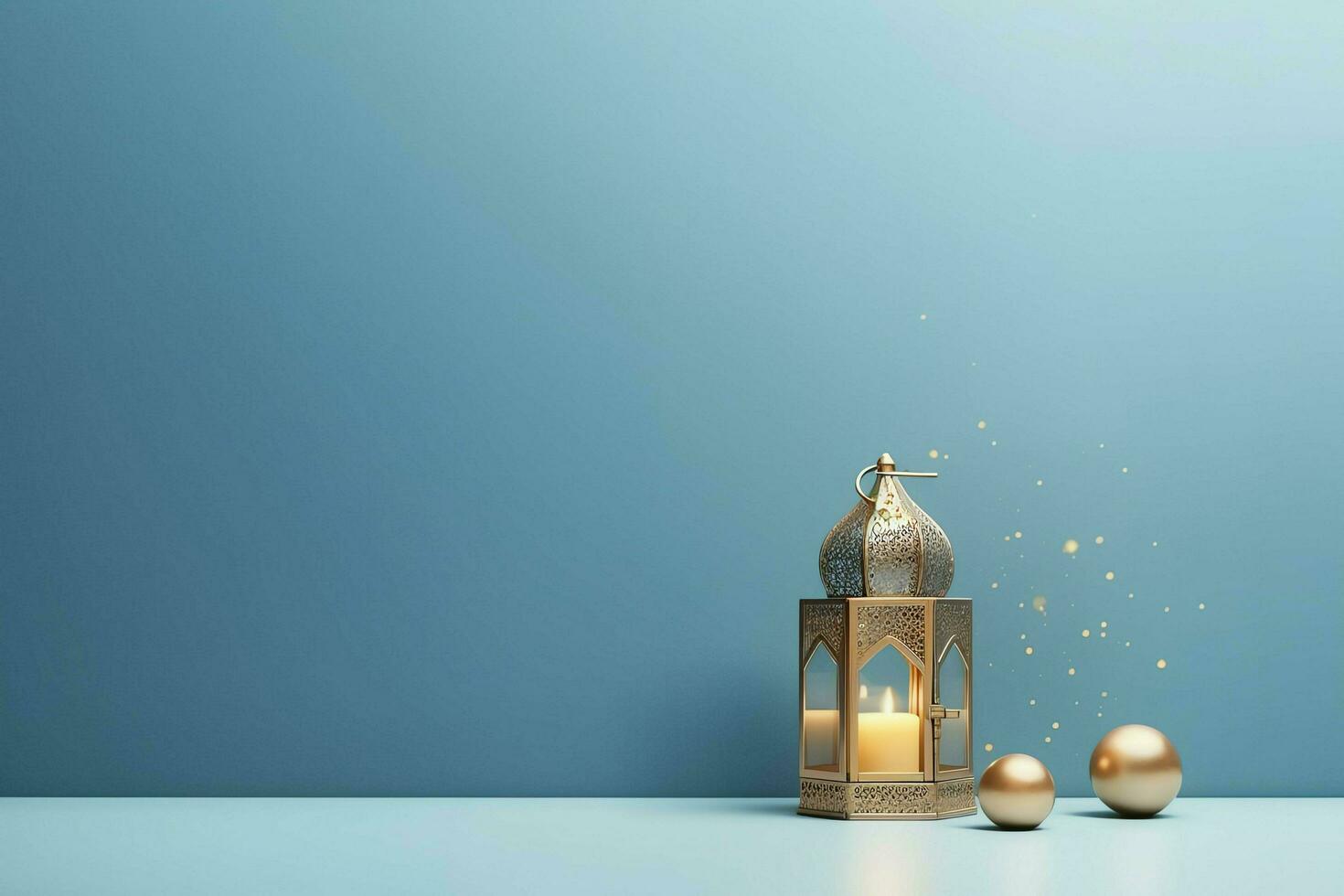 Eid mubarak and ramadan kareem greetings with islamic lantern and mosque. Eid al fitr background. Eid al fitr background of window concept by AI Generated photo