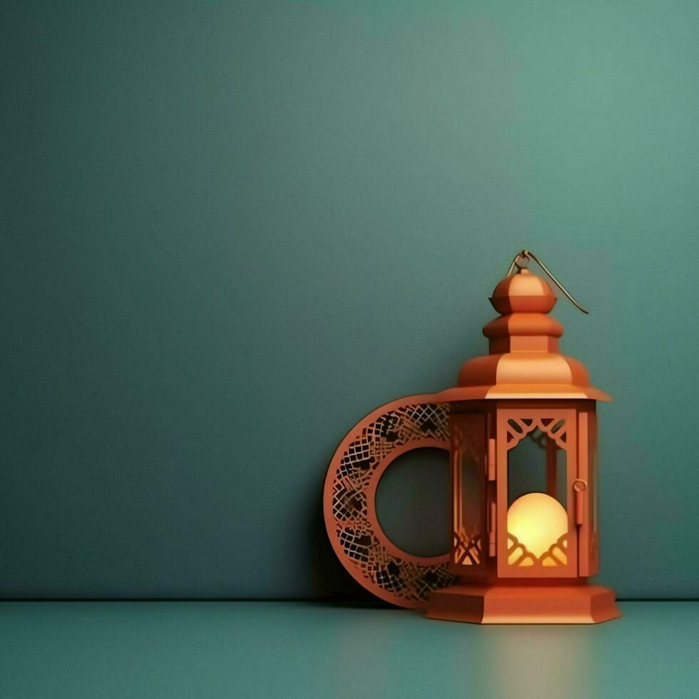 Eid mubarak and ramadan kareem greetings with islamic lantern and mosque. Eid al fitr background. Eid al fitr background of window concept by AI Generated photo