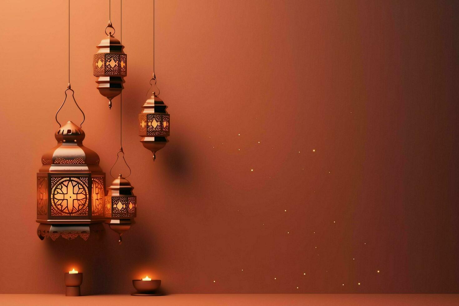 Eid mubarak and ramadan kareem greetings with islamic lantern and mosque. Eid al fitr background. Eid al fitr background of window concept by AI Generated photo