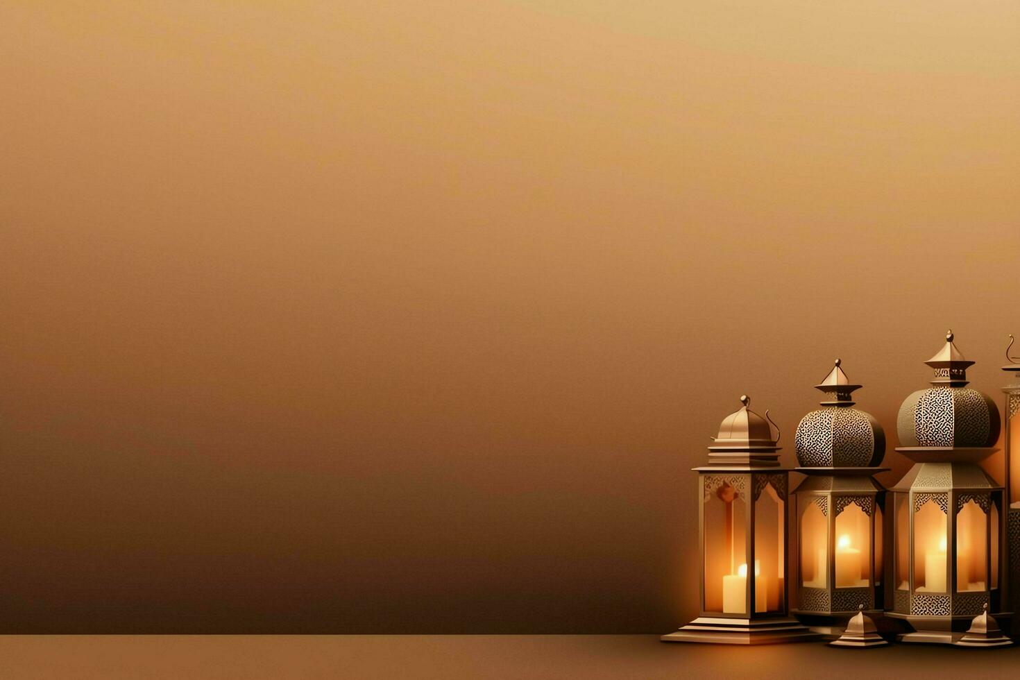 Eid mubarak and ramadan kareem greetings with islamic lantern and mosque. Eid al fitr background. Eid al fitr background of window concept by AI Generated photo