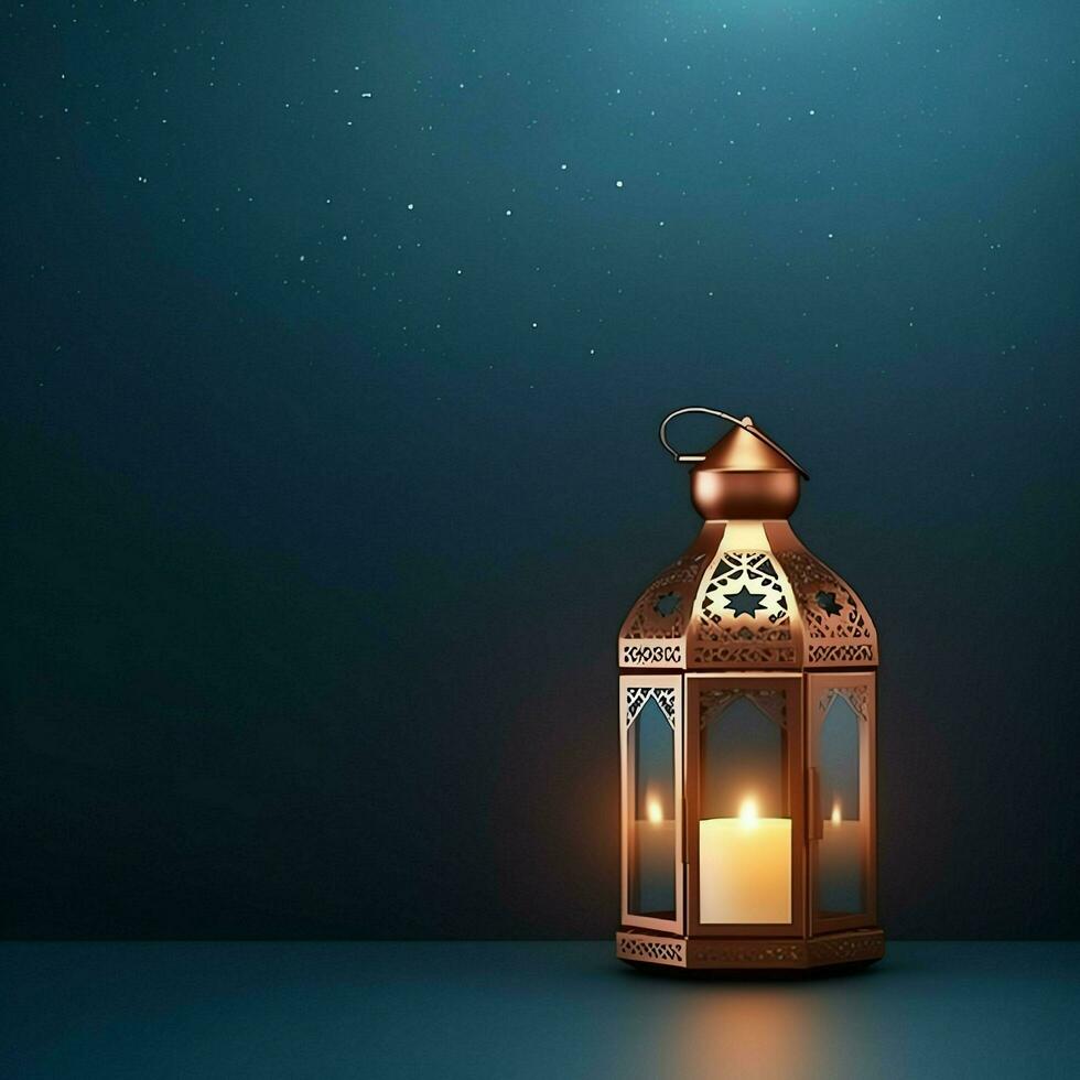 Eid mubarak and ramadan kareem greetings with islamic lantern and mosque. Eid al fitr background. Eid al fitr background of window concept by AI Generated photo