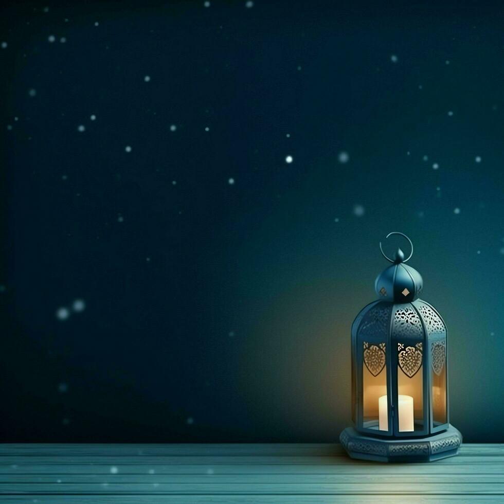 Eid mubarak and ramadan kareem greetings with islamic lantern and mosque. Eid al fitr background. Eid al fitr background of window concept by AI Generated photo