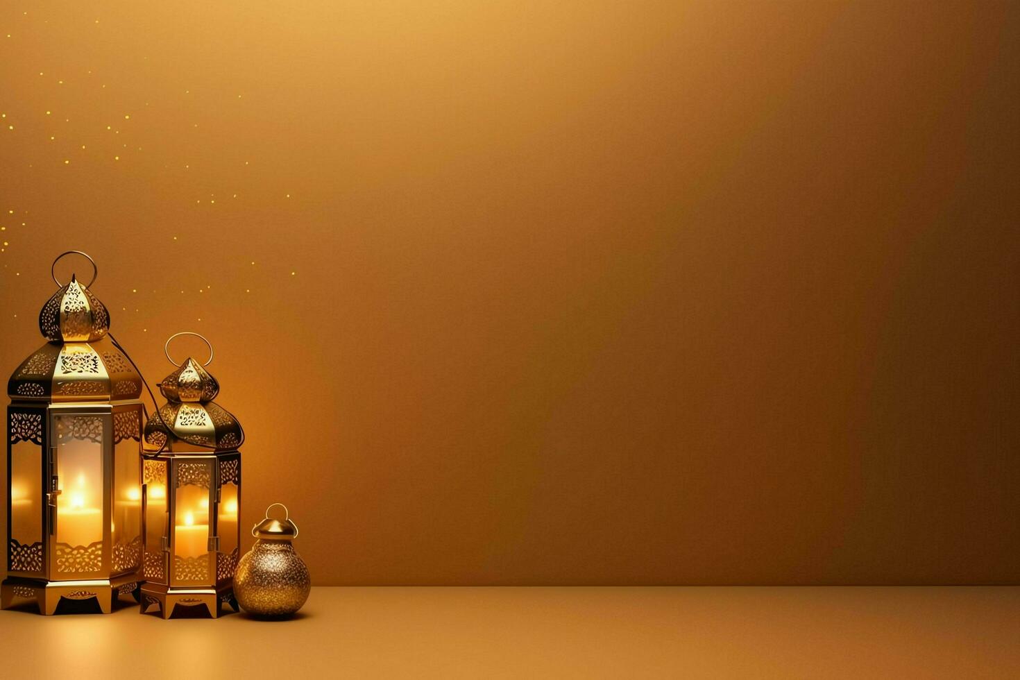 Eid mubarak and ramadan kareem greetings with islamic lantern and mosque. Eid al fitr background. Eid al fitr background of window concept by AI Generated photo