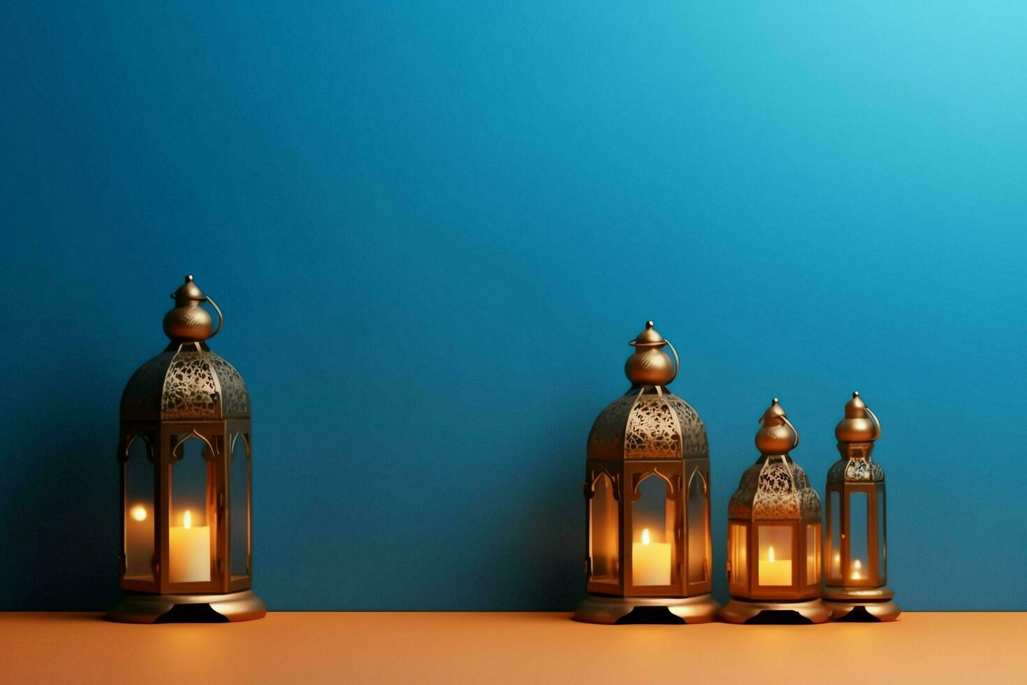 Eid mubarak and ramadan kareem greetings with islamic lantern and mosque. Eid al fitr background. Eid al fitr background of window concept by AI Generated photo