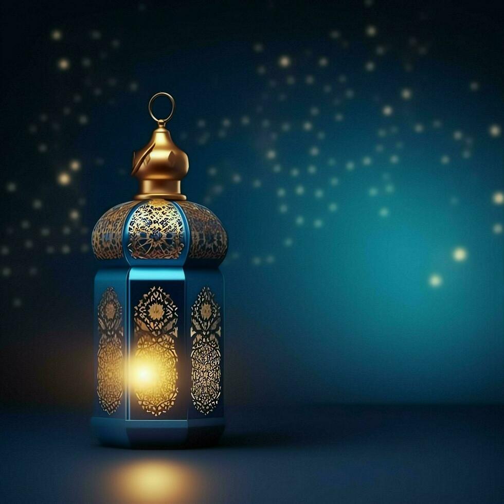 Eid mubarak and ramadan kareem greetings with islamic lantern and mosque. Eid al fitr background. Eid al fitr background of window concept by AI Generated photo