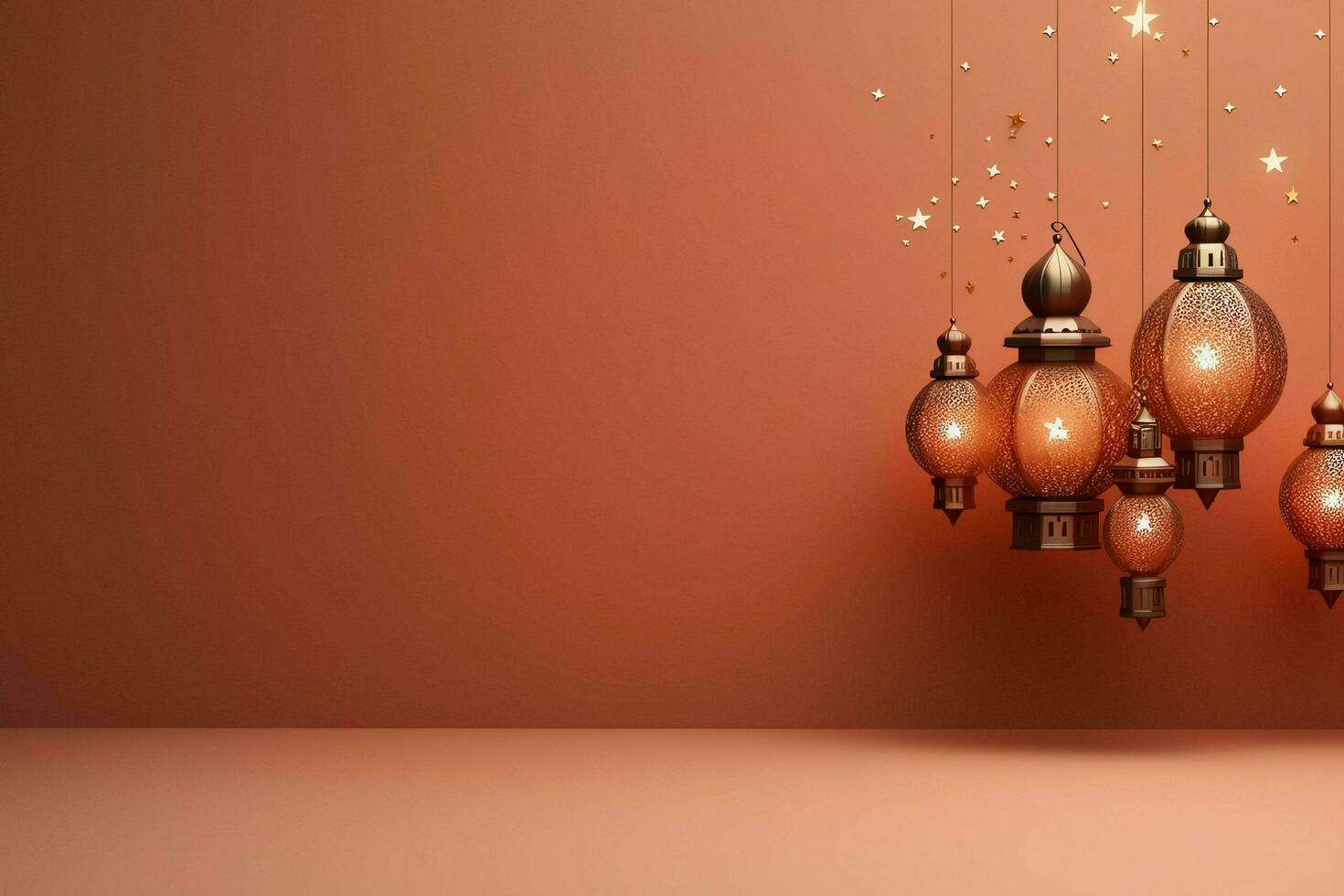 Eid mubarak and ramadan kareem greetings with islamic lantern and mosque. Eid al fitr background. Eid al fitr background of window concept by AI Generated photo