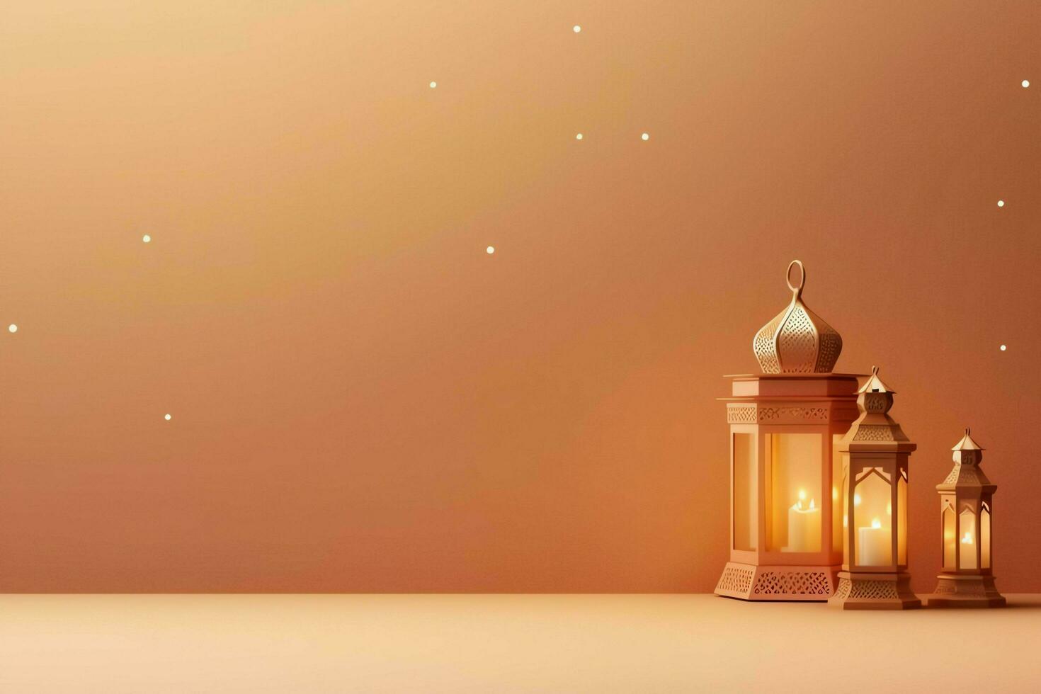 Eid mubarak and ramadan kareem greetings with islamic lantern and mosque. Eid al fitr background. Eid al fitr background of window concept by AI Generated photo