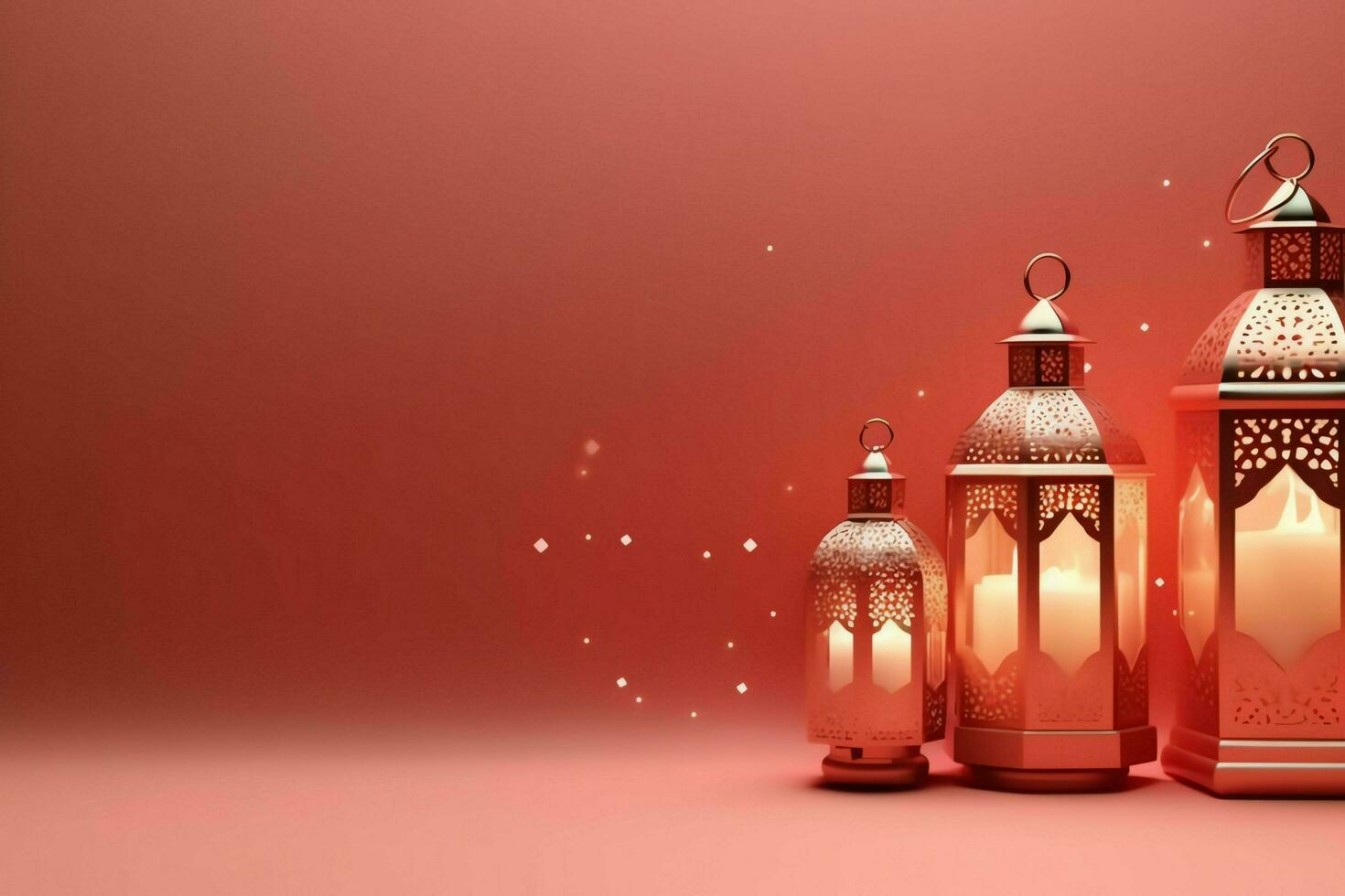 Eid mubarak and ramadan kareem greetings with islamic lantern and mosque. Eid al fitr background. Eid al fitr background of window concept by AI Generated photo