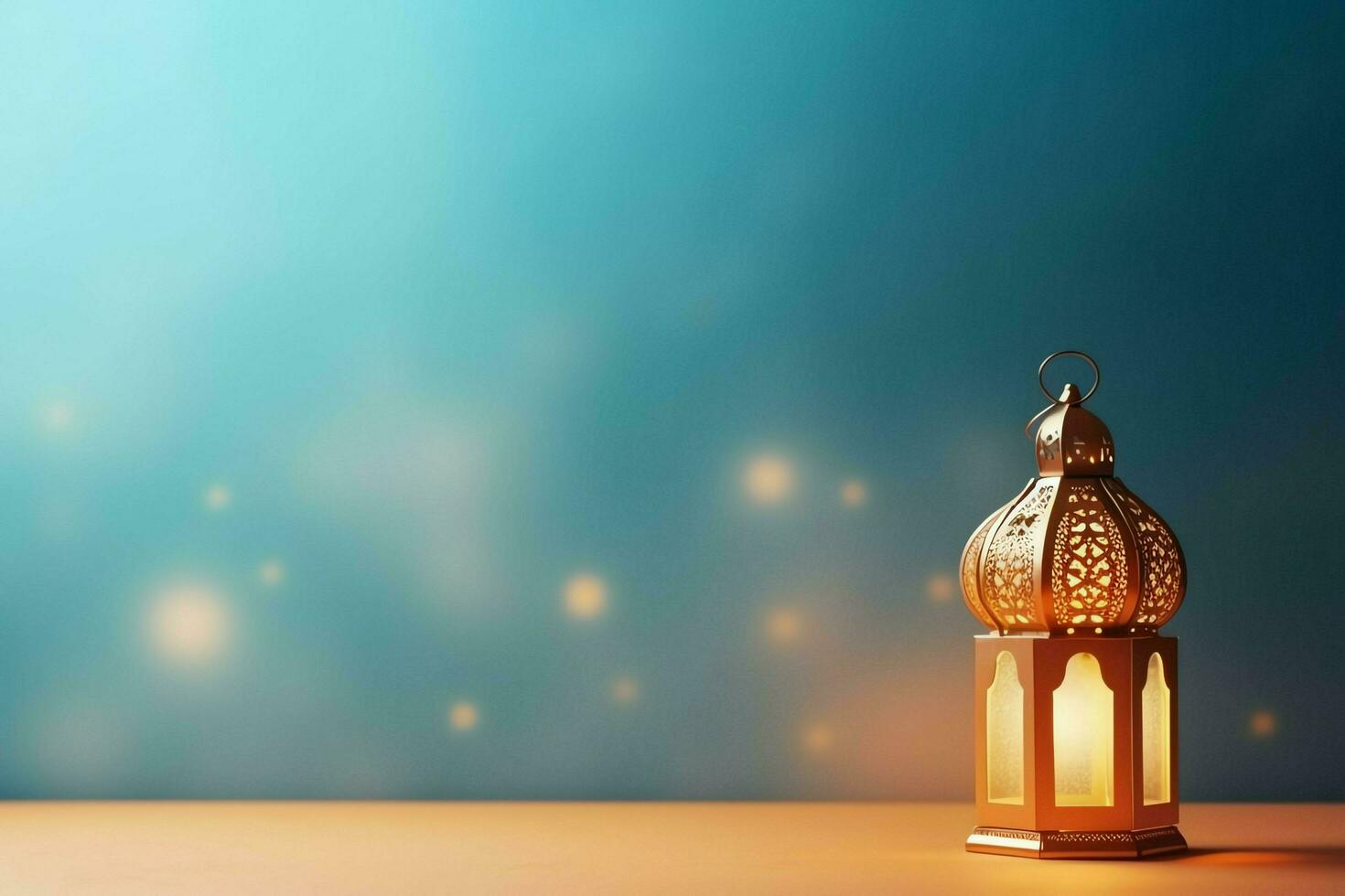 Eid mubarak and ramadan kareem greetings with islamic lantern and mosque. Eid al fitr background. Eid al fitr background of window concept by AI Generated photo