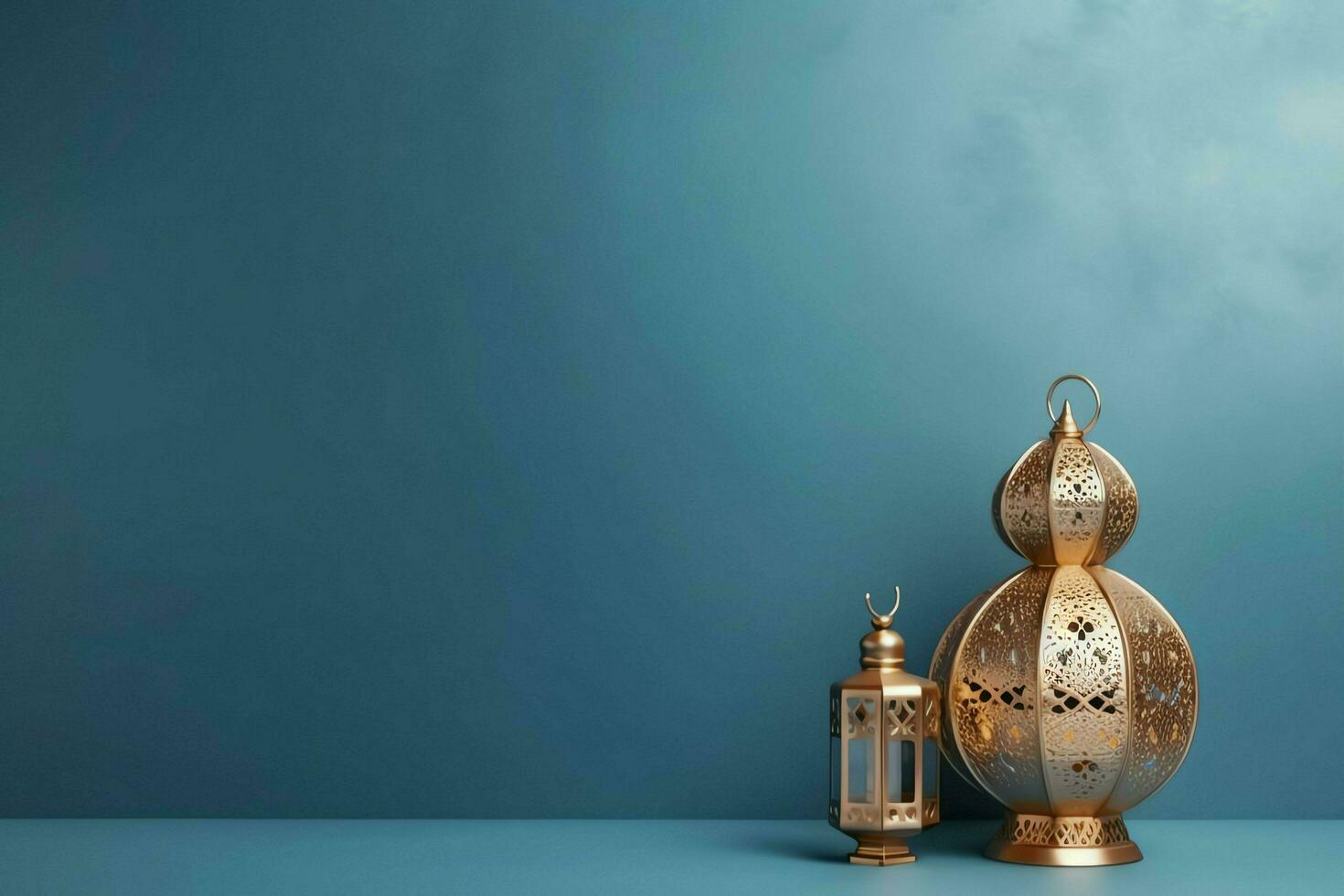 Eid mubarak and ramadan kareem greetings with islamic lantern and mosque. Eid al fitr background. Eid al fitr background of window concept by AI Generated photo