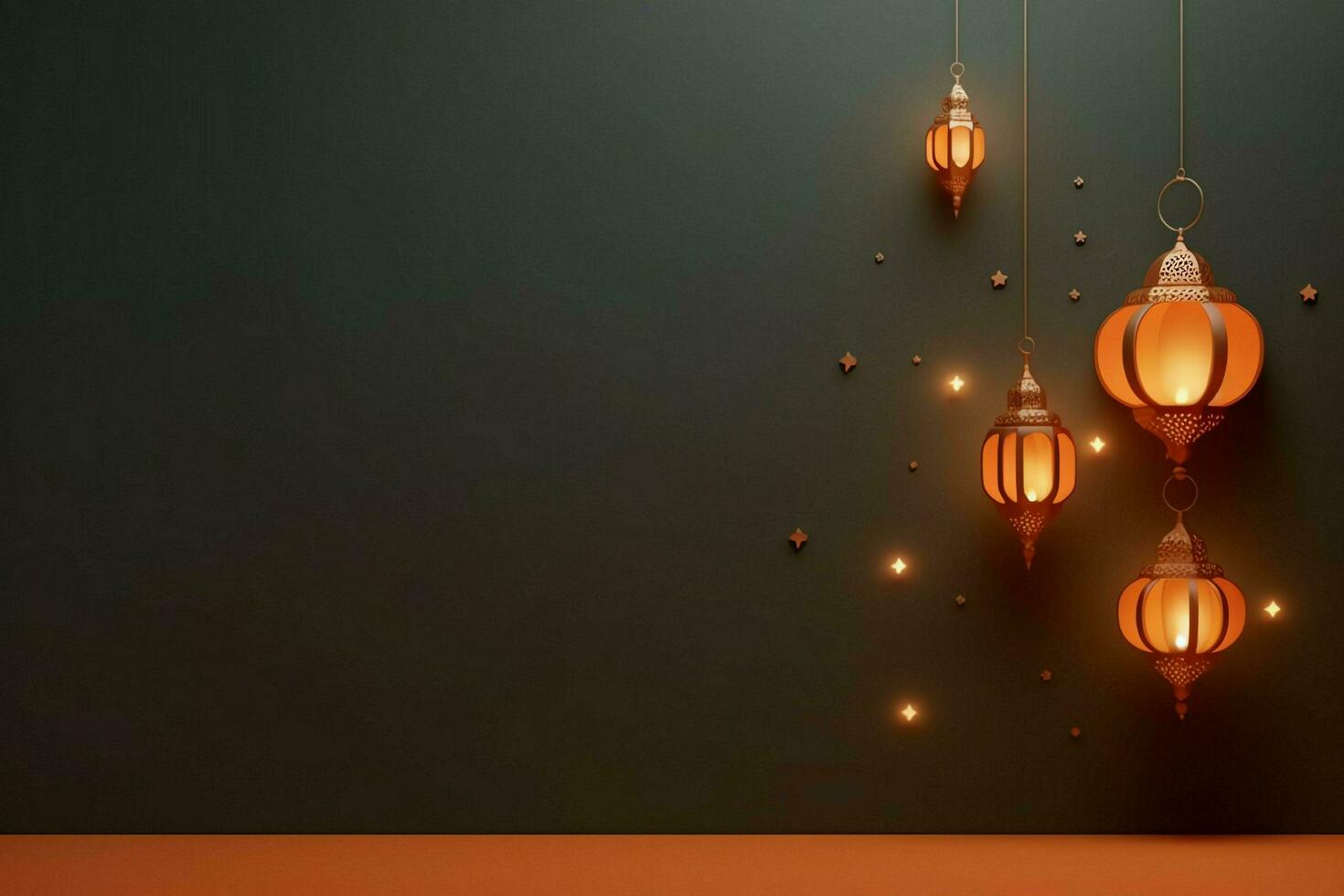Eid mubarak and ramadan kareem greetings with islamic lantern and mosque. Eid al fitr background. Eid al fitr background of window concept by AI Generated photo