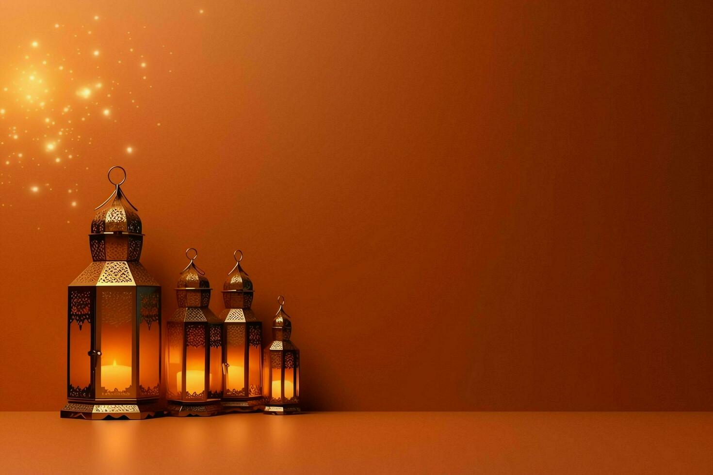 Eid mubarak and ramadan kareem greetings with islamic lantern and mosque. Eid al fitr background. Eid al fitr background of window concept by AI Generated photo
