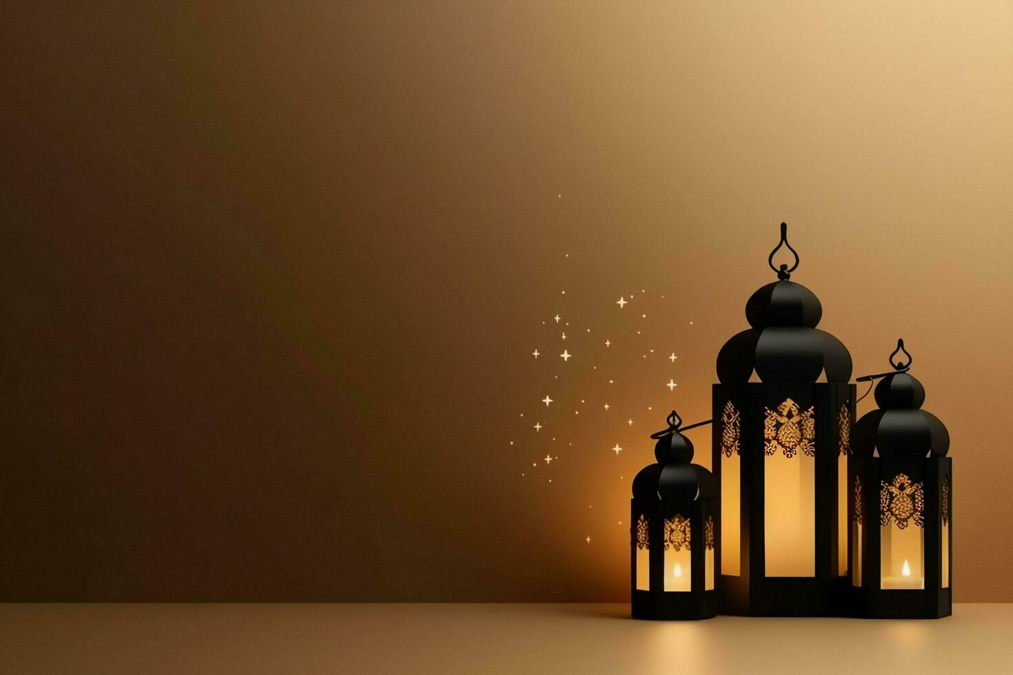 Eid mubarak and ramadan kareem greetings with islamic lantern and mosque. Eid al fitr background. Eid al fitr background of window concept by AI Generated photo