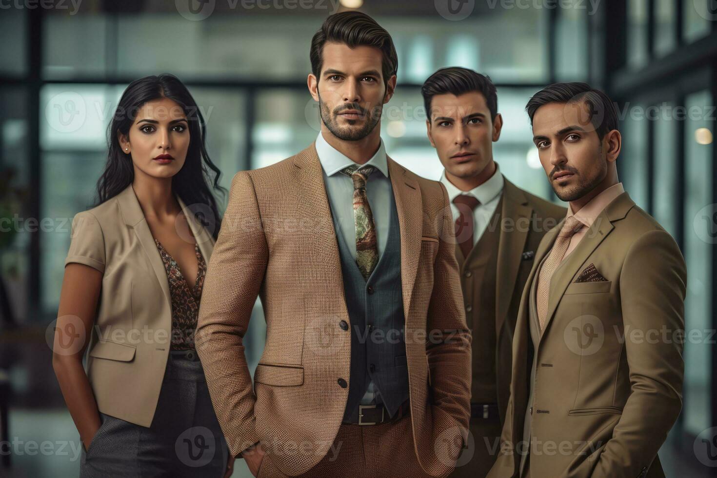 AI generated Four Men in Suits photo