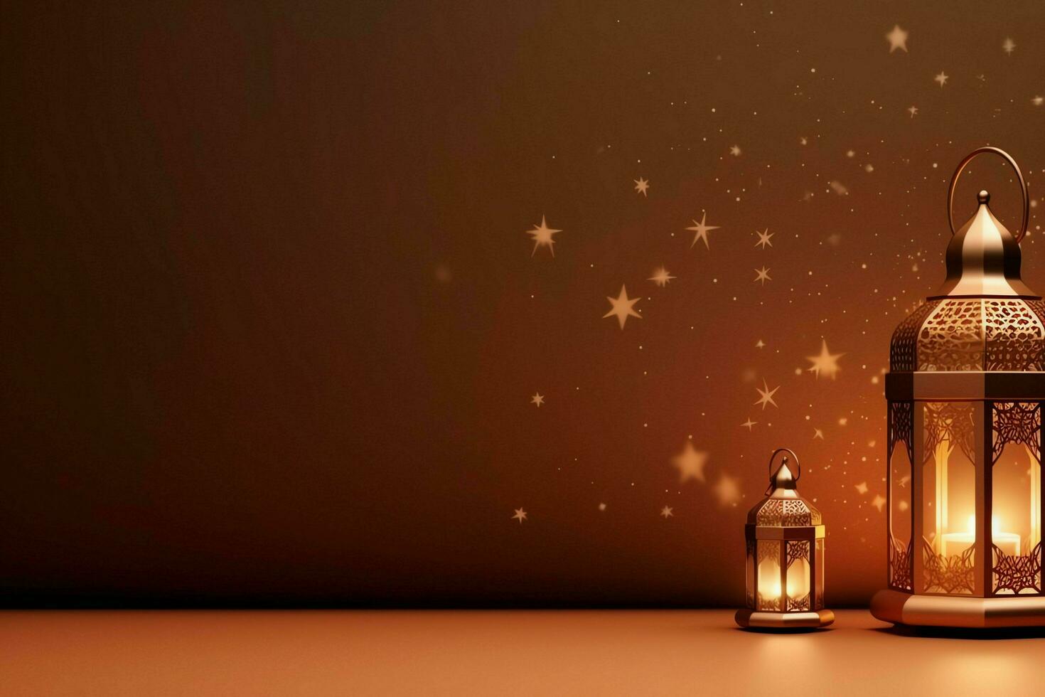 Eid mubarak and ramadan kareem greetings with islamic lantern and mosque. Eid al fitr background. Eid al fitr background of window concept by AI Generated photo