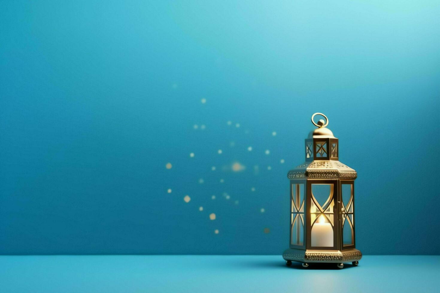 Eid mubarak and ramadan kareem greetings with islamic lantern and mosque. Eid al fitr background. Eid al fitr background of window concept by AI Generated photo