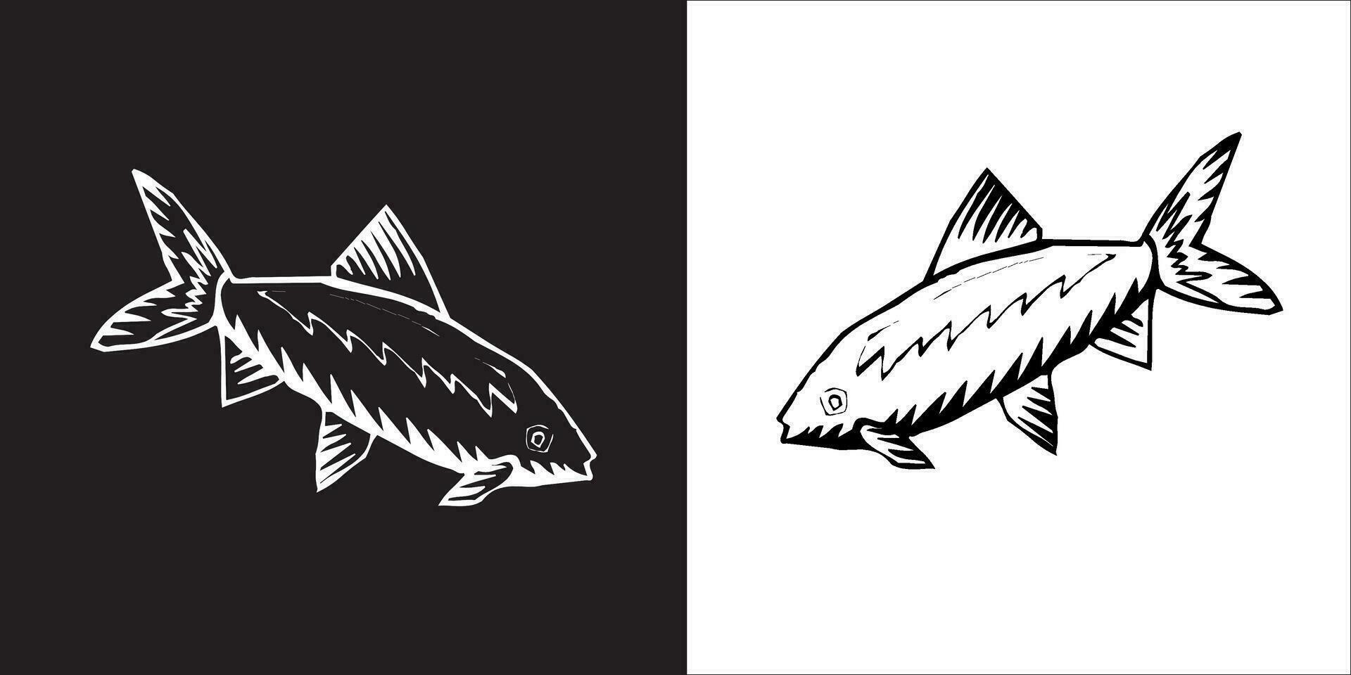 Illustration vector graphics of fish icon