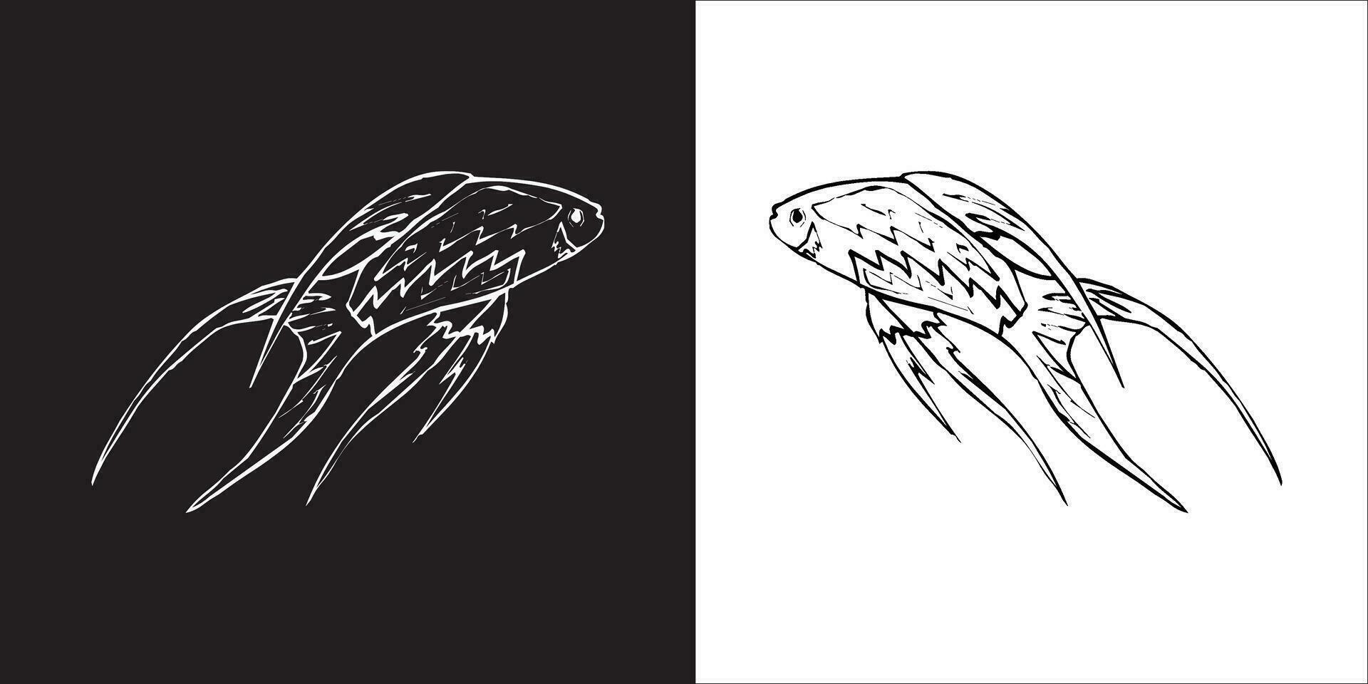 Illustration vector graphics of fish icon