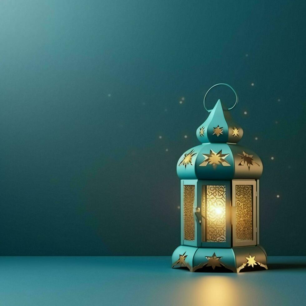 Eid mubarak and ramadan kareem greetings with islamic lantern and mosque. Eid al fitr background. Eid al fitr background of window concept by AI Generated photo
