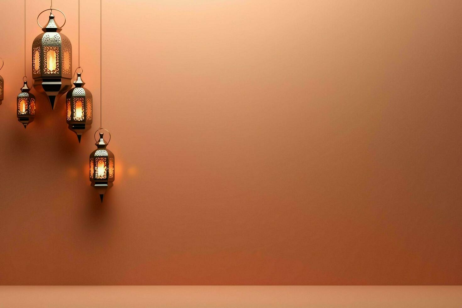 Eid mubarak and ramadan kareem greetings with islamic lantern and mosque. Eid al fitr background. Eid al fitr background of window concept by AI Generated photo