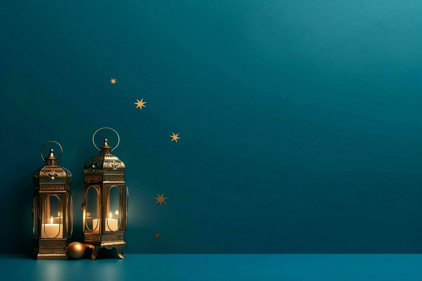 Eid mubarak and ramadan kareem greetings with islamic lantern and mosque. Eid al fitr background. Eid al fitr background of window concept by AI Generated photo