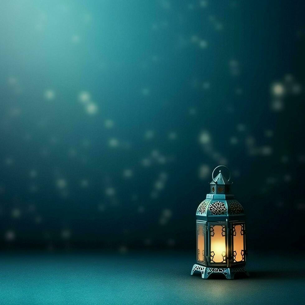 Eid mubarak and ramadan kareem greetings with islamic lantern and mosque. Eid al fitr background. Eid al fitr background of window concept by AI Generated photo