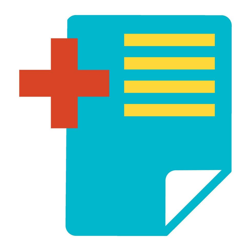 Added Document Business Process Flat Icon vector