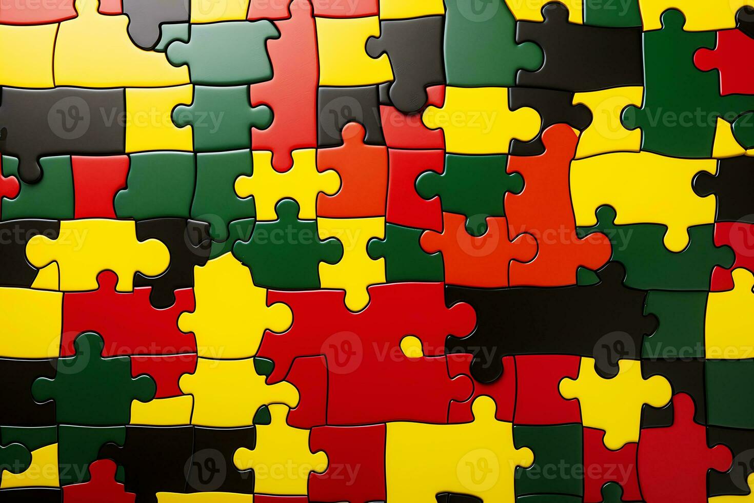 AI generated The puzzle features four colors that are representative of Black History Month. Background photo