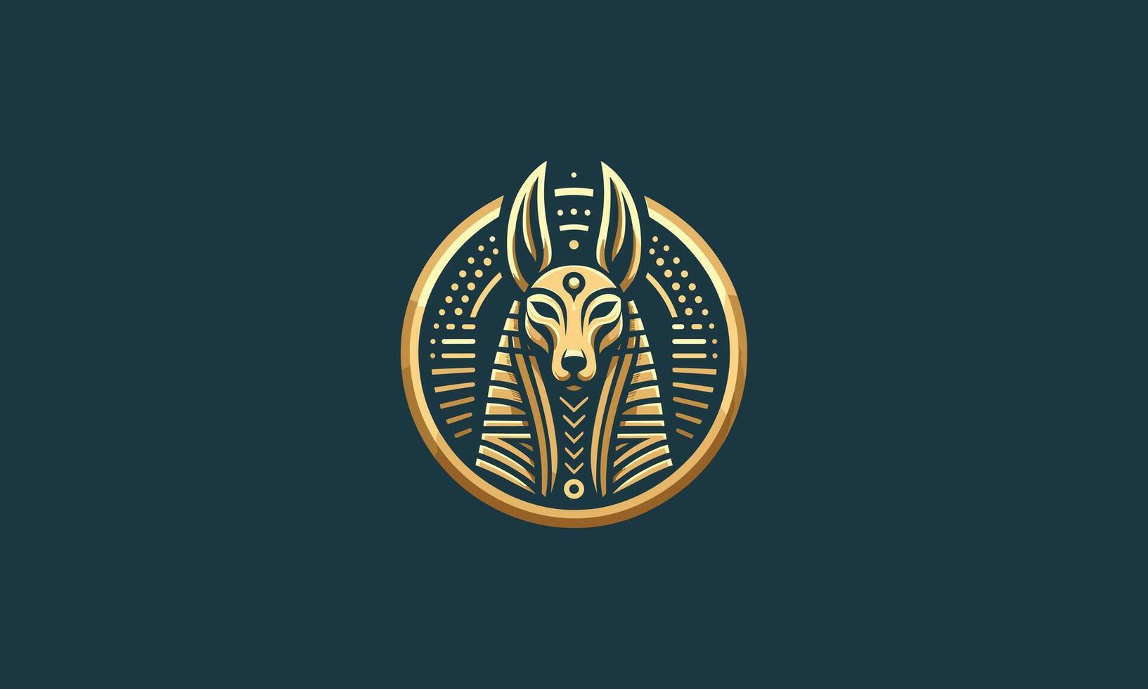 head anubis vector illustration logo flat design