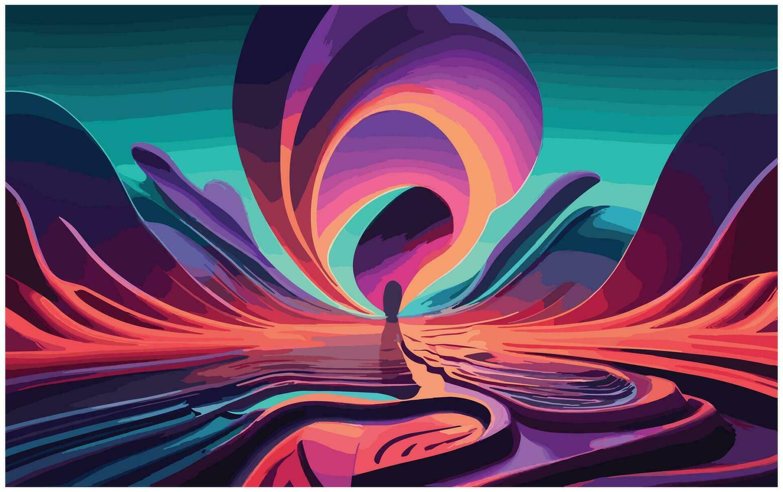 abstract background with colorful swirls. Vector illustration for your design, abstract colorful background with waves and lines. Vector illustration for your design