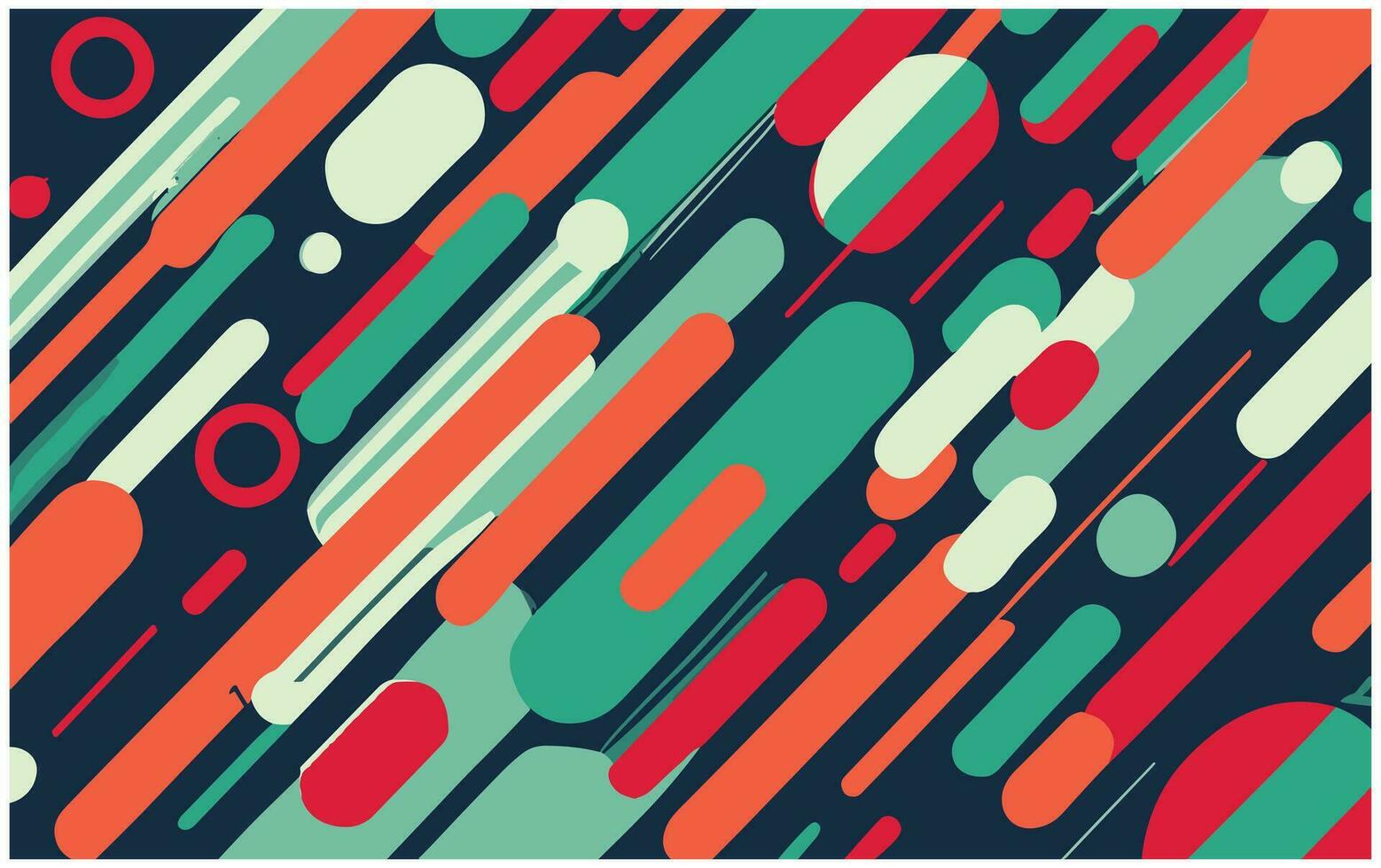 abstract colorful background with swirls and lines in retro style, vector illustration