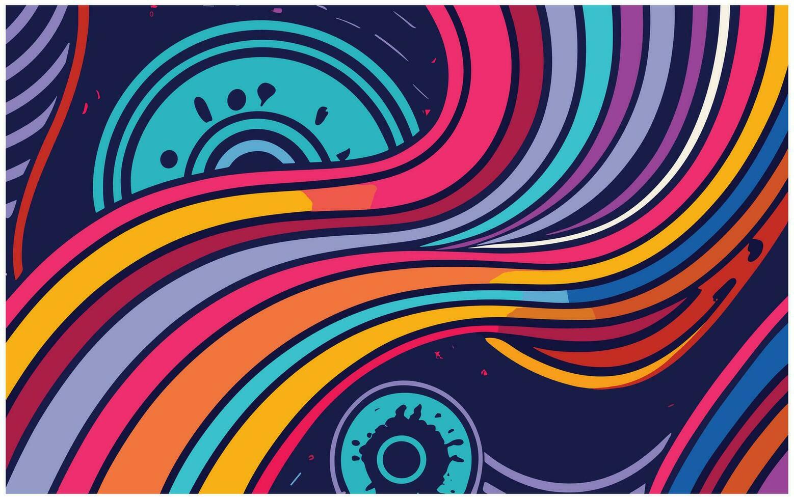 abstract background with colorful geometric shapes. vector illustration, flat design, abstract colorful background with swirls and lines in retro style, vector illustration