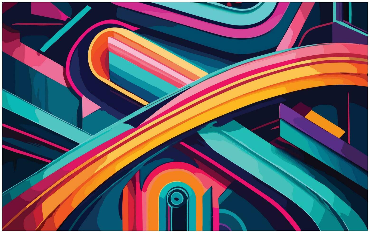 abstract background with colorful geometric shapes. vector illustration, flat design, abstract colorful background with swirls and lines in retro style, vector illustration
